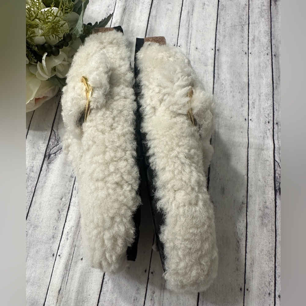 New Birkenstock Boston Big Buckle Teddy Shearling Clogs - Picture 9 of 14